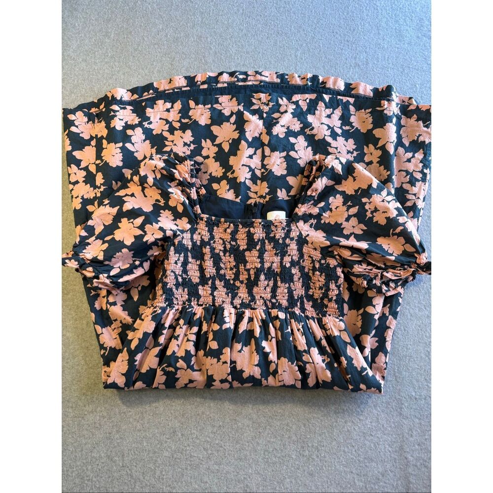 The Nines by HATCH floral smocked puff sleeve maternity dress small - Picture 7 of 7